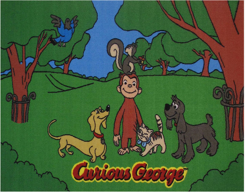 Fun Rugs Cg-05 5178 Curious George Collection George & Friends Multi-color - 51 X 78 In.