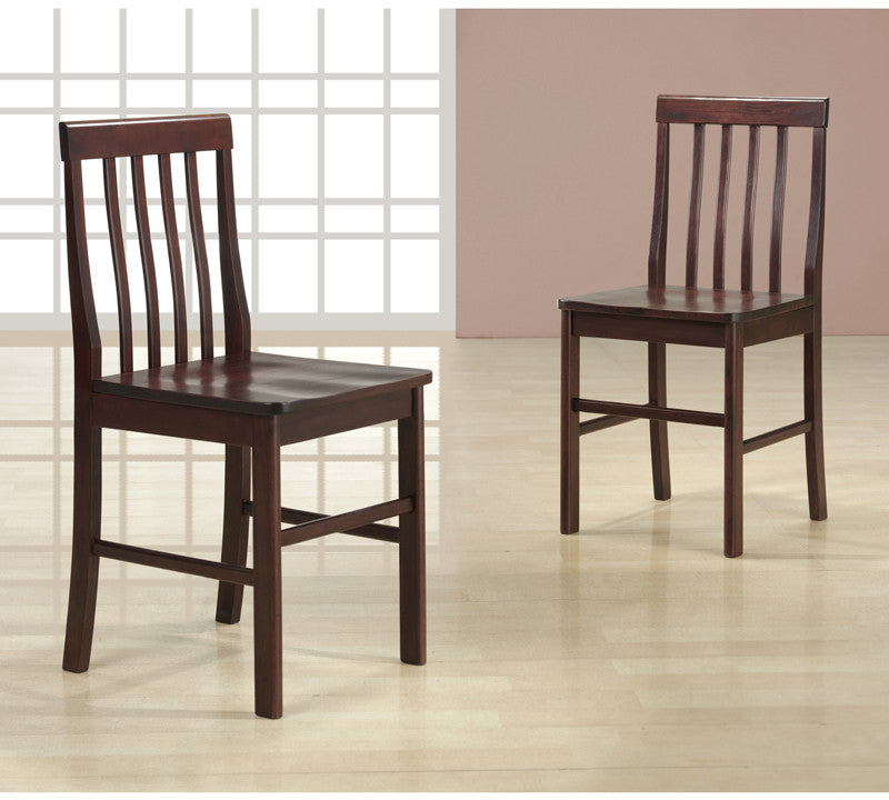 Walker Edison Chwn2es Espresso Wood Dining Chairs, Set Of 2