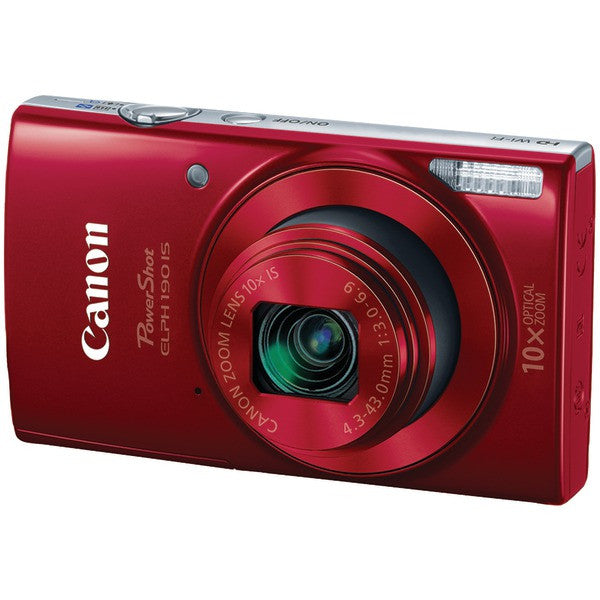 Canon 1087c001 20.0-megapixel Powershot Elph 190 Is Camera (red)