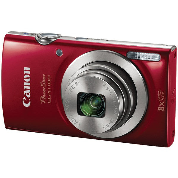 Canon 1096c001 20.0-megapixel Powershot Elph 180 Hs Digital Camera (red)