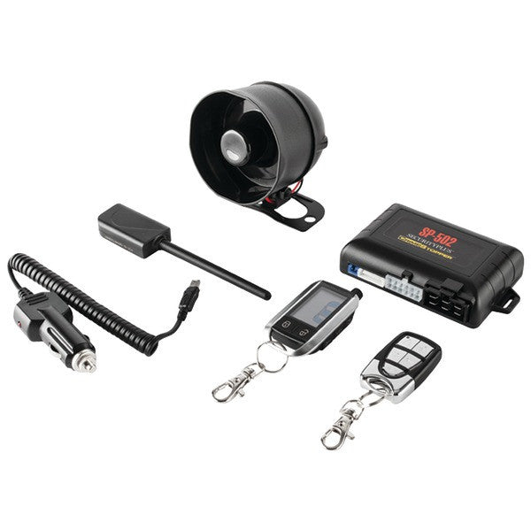 Crimestopper Security Products Sp-502 2-way Lcd Paging Combo Alarm, Keyless-entry & Remote-start System With Rechargeable Remote