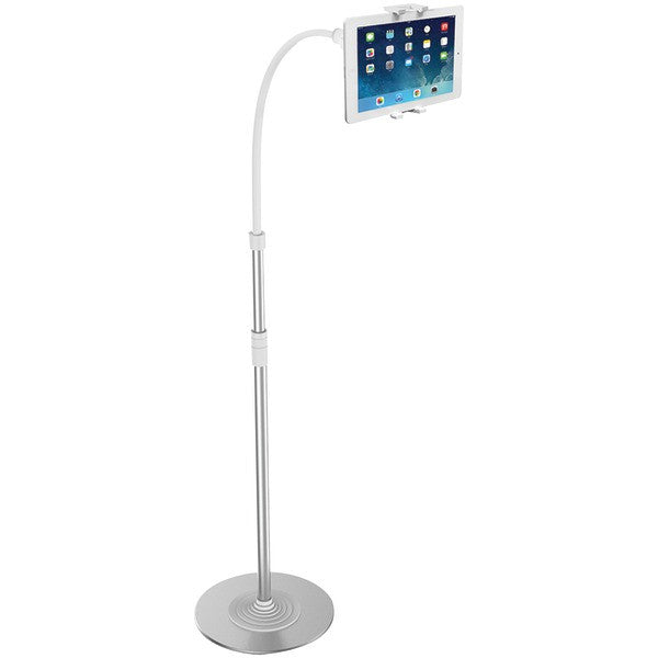 Cta Digital Pad-ffs Ipad/tablet/smartphone 2-in-1 Flexible Floor Stand & Mount With Led Lamp