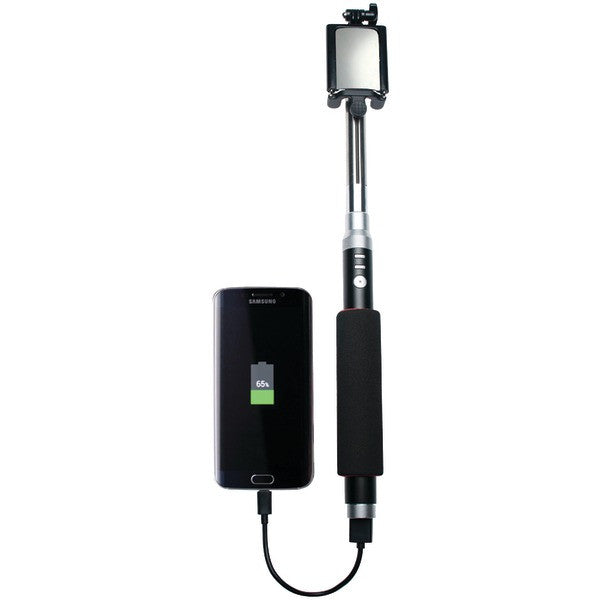 Cta Digital Sm-sbp Bluetooth Selfie Stick With Built-in 5,000mah Battery Pack Charger