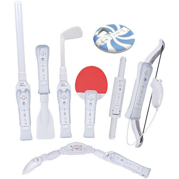Cta Digital Wi-8sr Nintendo Wii 8-in-1 Sports Pack For Wii Sports Resort (white)