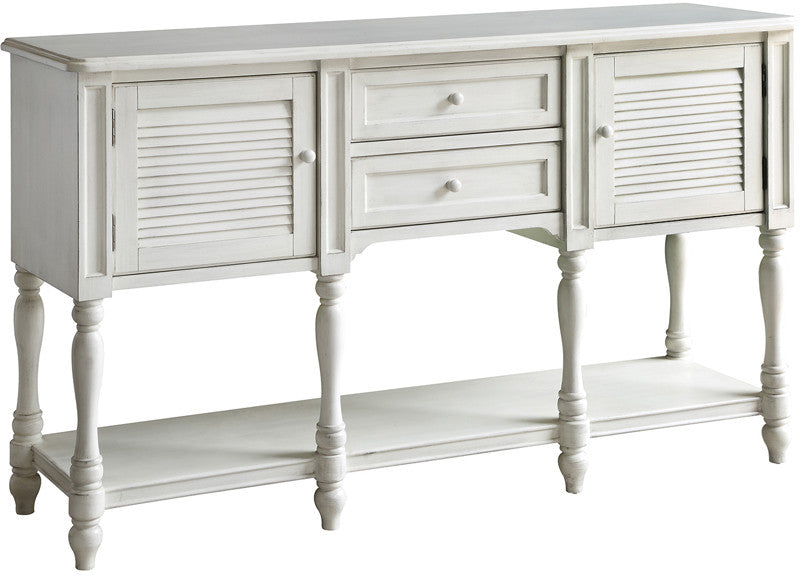 Crestview Collection Cvfzr1607 Cape May Cottage White Shutter Console Table 62 X 17 X 38h