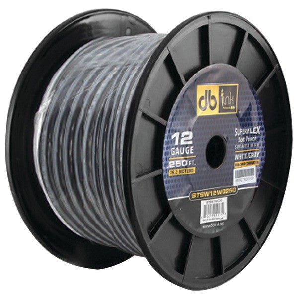 Db Link Stsw12wg250 Superflex Series White/gray Speaker Wire (12 Gauge, 250ft)