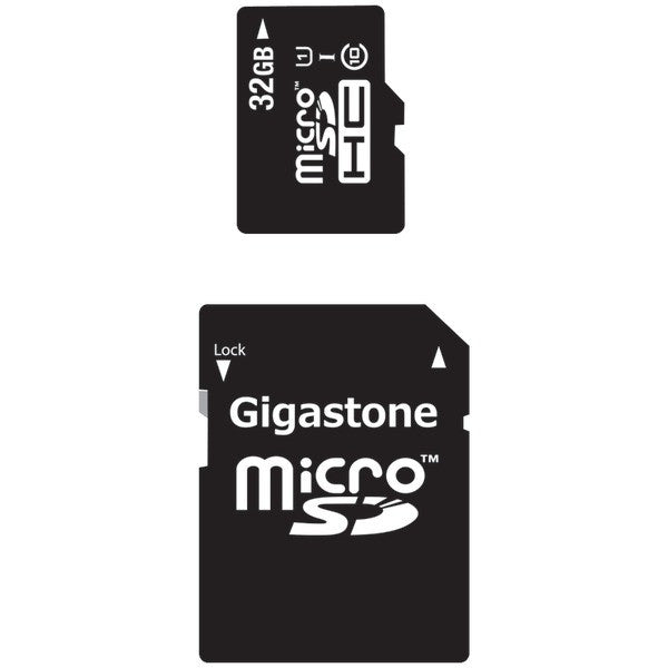 Gigastone Gs-2in1c1032g-r Class 10 Uhs-1 Microsdhc Card & Sd Adapter (32gb)