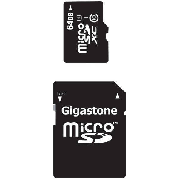 Gigastone Gs-2in1x1064g-r Class 10 Uhs-1 Microsdhc Cards & Sd Adapter (64gb)