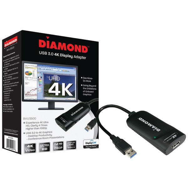 Diamond Bvu5500 Usb 3.0 4k Display Adapter With Ultra Hd