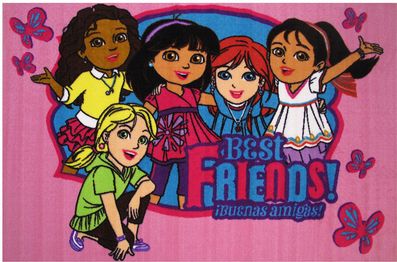 Fun Rugs Do-22 3958 Dora Collection Best Friends Multi-color - 39 X 58 In.