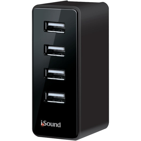 I.sound Isound-2152 2.1-amp 4-port Rubberized Usb Wall Charger Pro