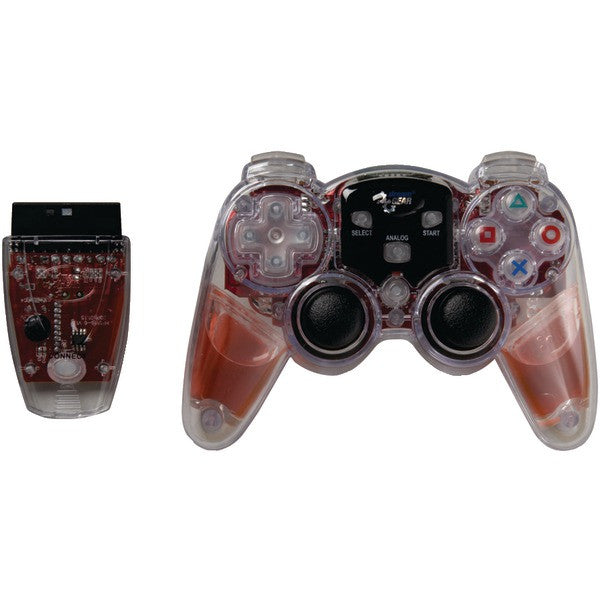 Dreamgear Dgpn-525 Playstation2 Lava Glow Wireless Controller (red)