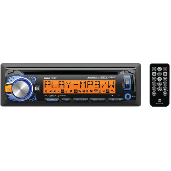 Dual Electronics Dc515bi Single-din In-dash Cd Am/fm Receiver With Built-in Bluetooth, Direct Usb Control For Iphone/ipod & Rgb Custom Colors