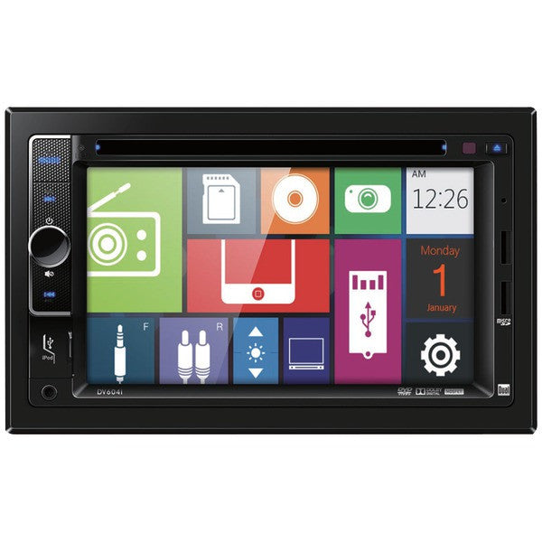 Dual Electronics Dv604i 6.2" Double-din In-dash Dvd Receiver With Ipod Control