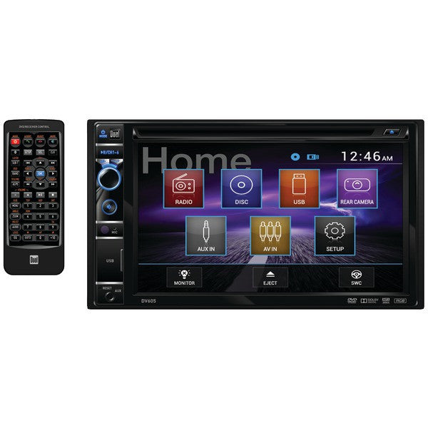 Dual Electronics Dv605 6.2" Double-din In-dash Dvd Receiver With Touchscreen