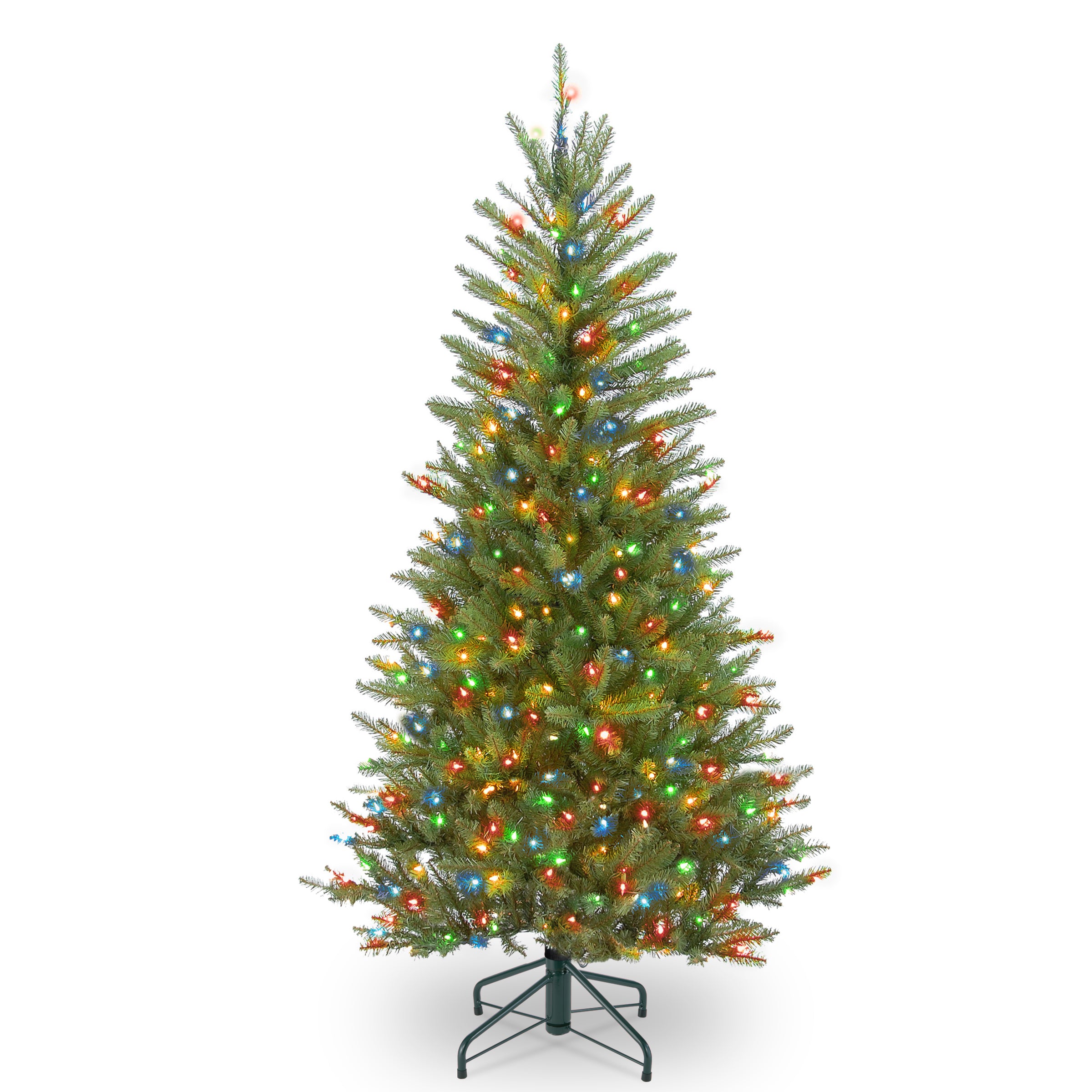 National Tree Duslh1-45rlo 4.5 Ft. Dunhill Fir Slim Tree With Multicolor Lights
