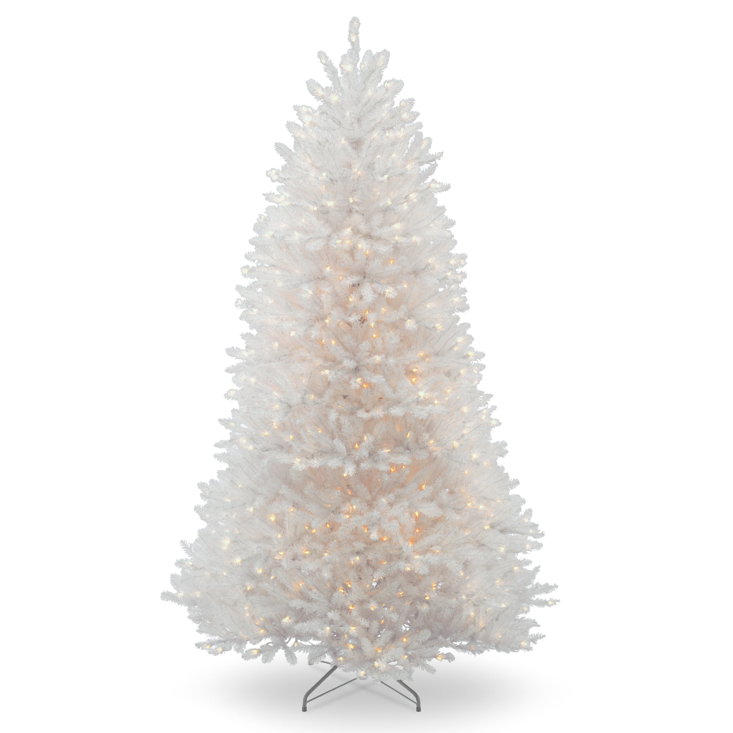 National Tree Duwh-70lo 7 Ft. Dunhill White Fir Tree With Clear Lights