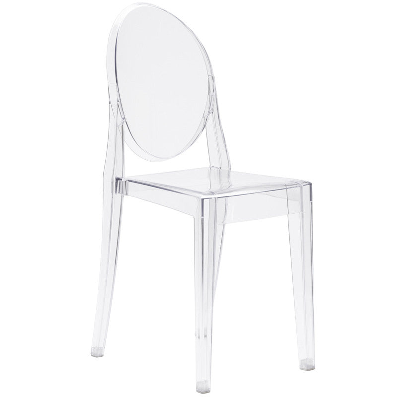 Edgemod Em-102-clr Burton Side Chair In Clear