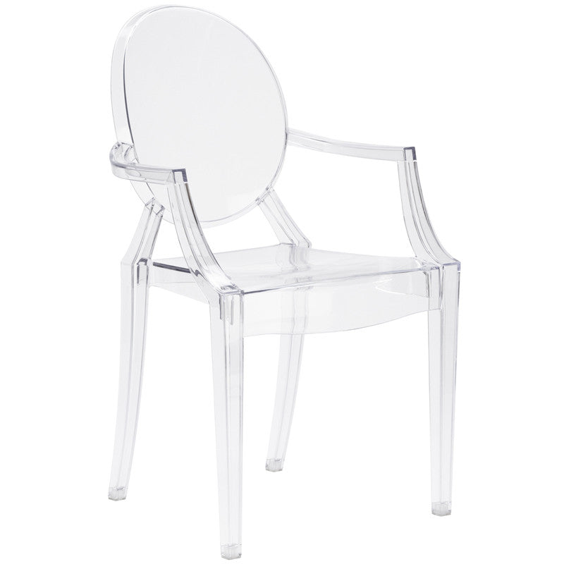 Edgemod Em-103-clr Burton Arm Chair In Clear