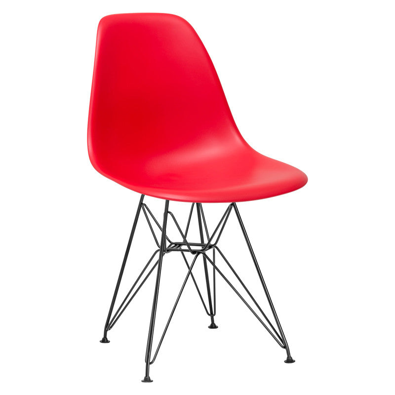Edgemod Em-104-blk-red-x2 Padget Side Chair In Black / Red(set Of 2)