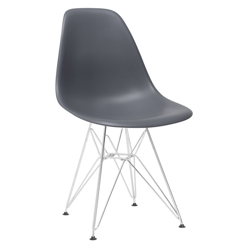 Edgemod Em-104-crm-gry Padget Side Chair In Grey