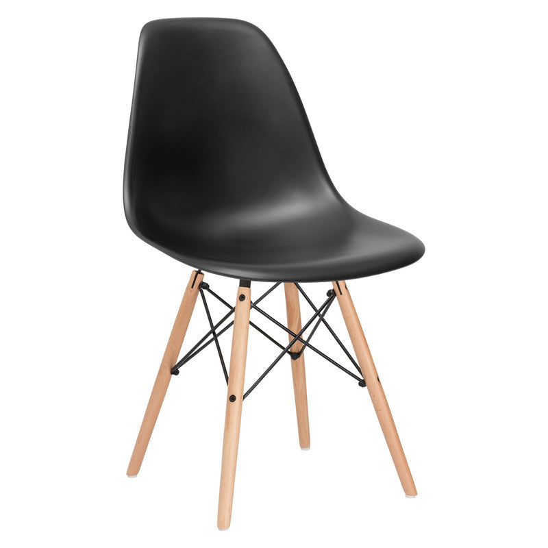Edgemod Em-105-nat-blk-x4 Vortex Side Chair In Black (set Of 4)