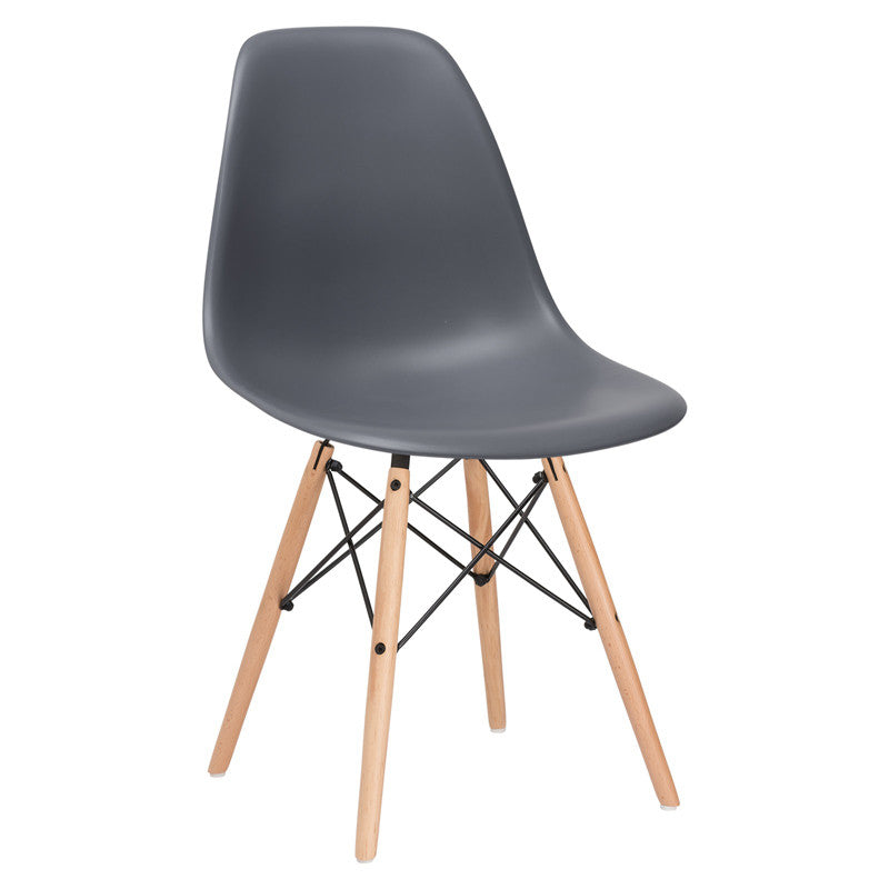Edgemod Em-105-nat-gry-x4 Vortex Side Chair In Grey (set Of 4)
