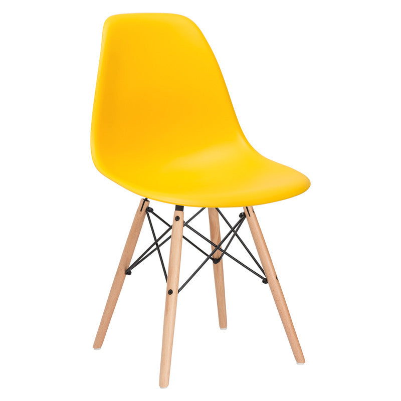 Edgemod Em-105-nat-yel-x4 Vortex Side Chair In Yellow (set Of 4)