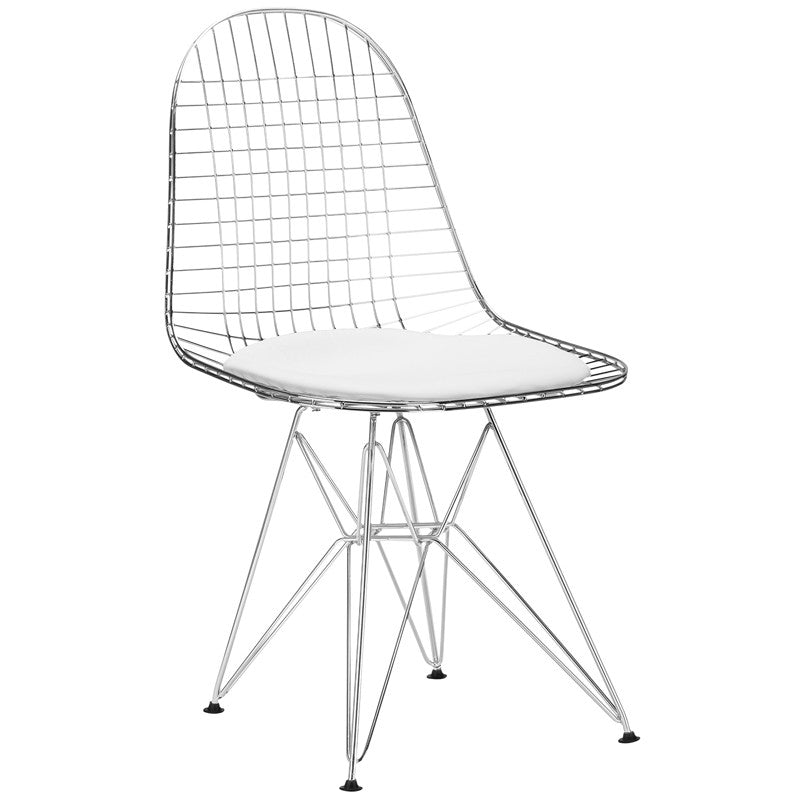 Edgemod Em-107-whi Hamlet Side Chair In White
