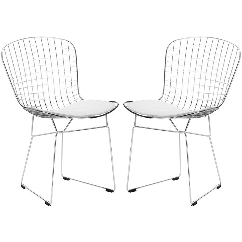 Edgemod Em-108-whi-x2 Morph Side Chair In White (set Of 2)