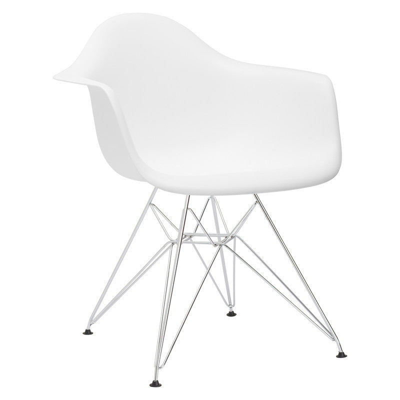 Edgemod Em-111-crm-whi Padget Arm Chair In White