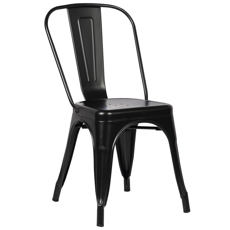 Edgemod Em-112-blk Trattoria Side Chair In Black