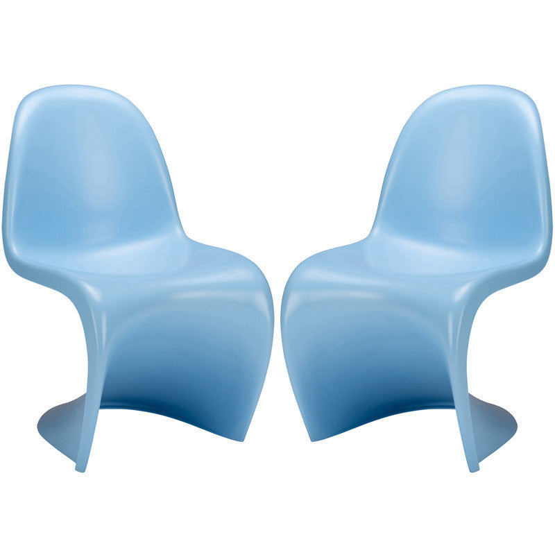 Edgemod Em-117-blu-x2 S Chair In Blue (set Of 2)