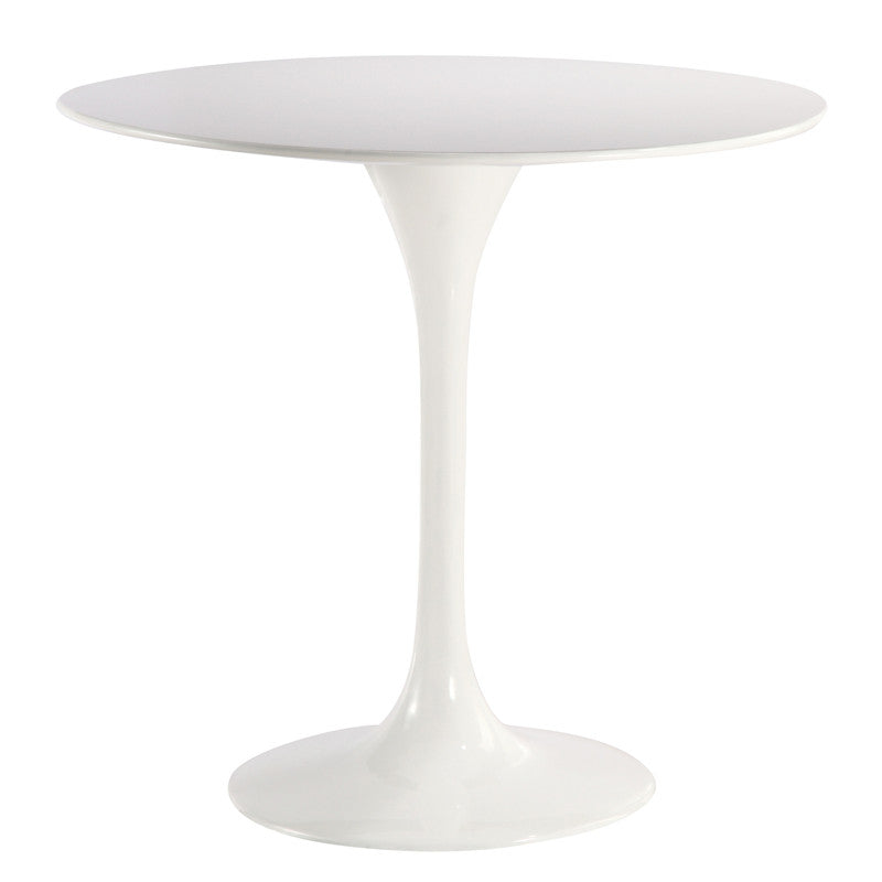 Edgemod Em-196-whi Daisy 23" Fiberglass Dining Table In White