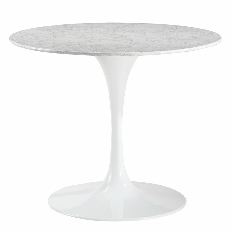 Edgemod Em-218-whi Daisy 36" Artificial Marble Dining Table In White