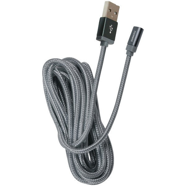 Duracell Pro905 Charge & Sync Lightning To Usb Fabric-covered Cable, 10ft (gray)