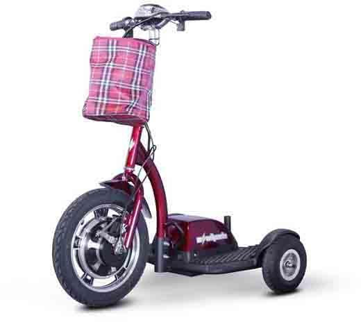 Ewheels Ew-18r Stand/ride Scooter With Folding Tiller- Red