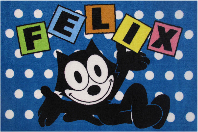 Fun Rugs Fel-23 3958 Felix The Cat Collection Felix Dots Blue Multi-color - 39 X 58 In.