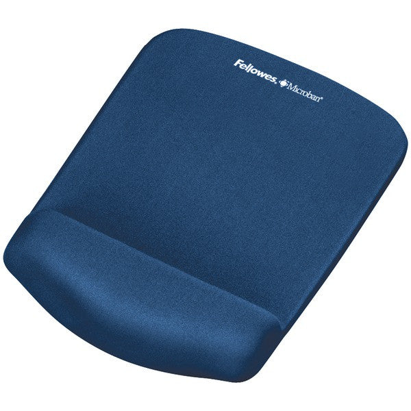 Fellowes 9287301 Plushtouch Mouse Pad Wrist Rest With Foamfusion (blue)