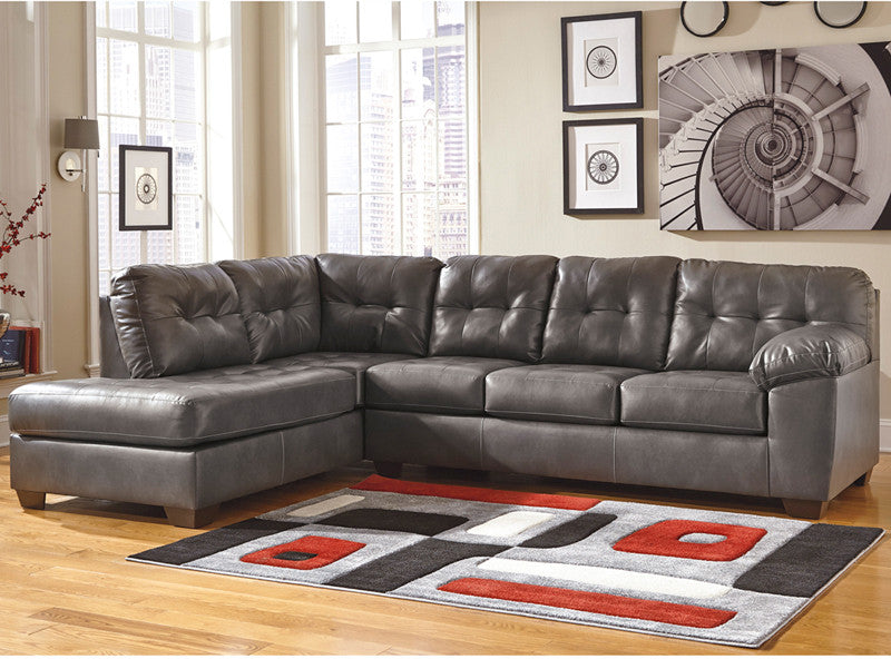 Flash Furniture Fsd-2399lfsec-gry-gg Signature Design By Ashley Alliston Sectional With Left Side Facing Chaise In Gray Durablend