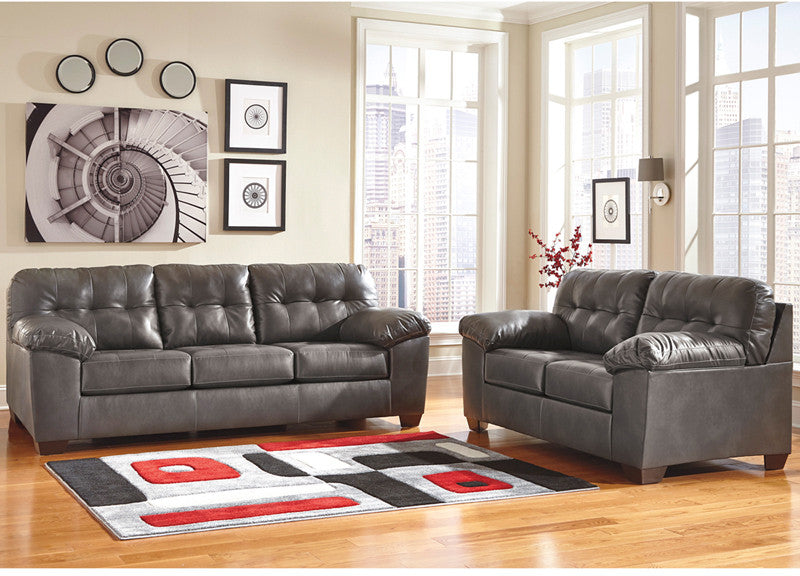 Flash Furniture Fsd-2399set-gry-gg Signature Design By Ashley Alliston Living Room Set In Gray Durablend