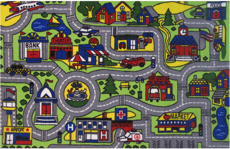 Fun Rugs Ft-103 5178 Fun Time-new Collection Driving Time Multi-color - 51 X 78 In.