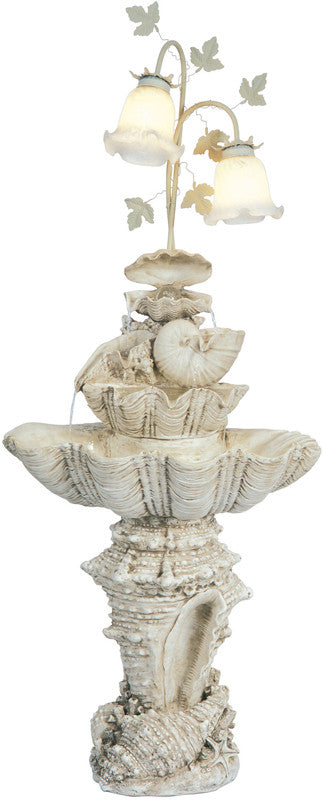 Ok Lighting Ft-1148/2l Shell Fountain With 2lights