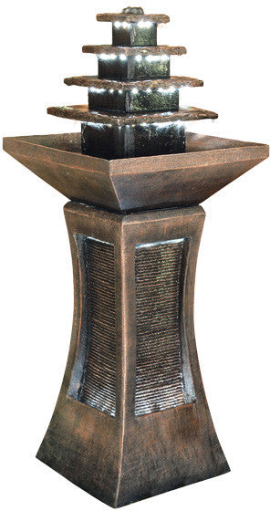 Ok Lighting Ft-1182/5l Pyramid Tiered Fountain