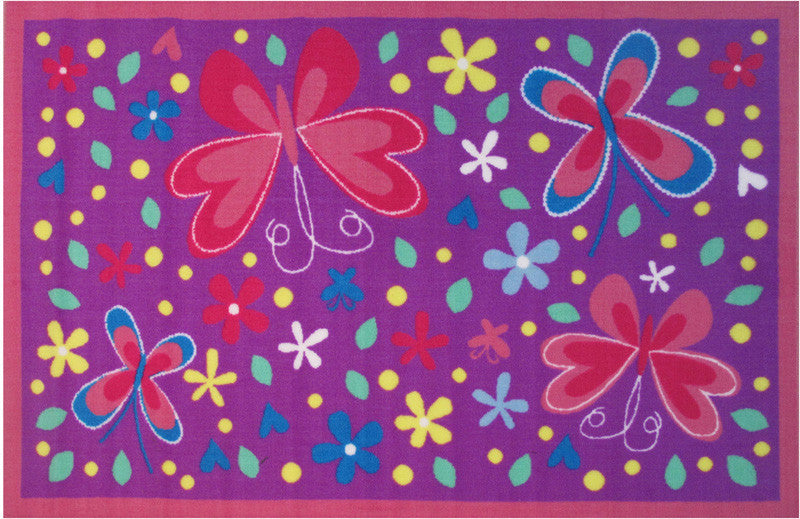 Fun Rugs Ft-139 3958 Fun Time-new Collection Butterfly Valley Multi-color - 39 X 58 In.