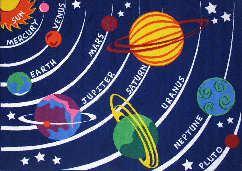 Fun Rugs Ft-170 1929 Fun Time Collection Solar System Multi-color - 19 X 29 In.