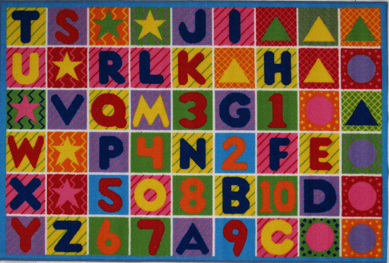 Fun Rugs Ft-2011-p 5376 Fun Time Collection Numbers & Letters Multi-color - 5