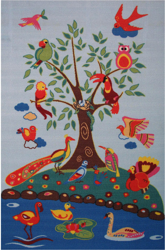 Fun Rugs Ft-510 3958 Fun Time Collection Birds Of Paradise Multi-color - 39 X 58 In.