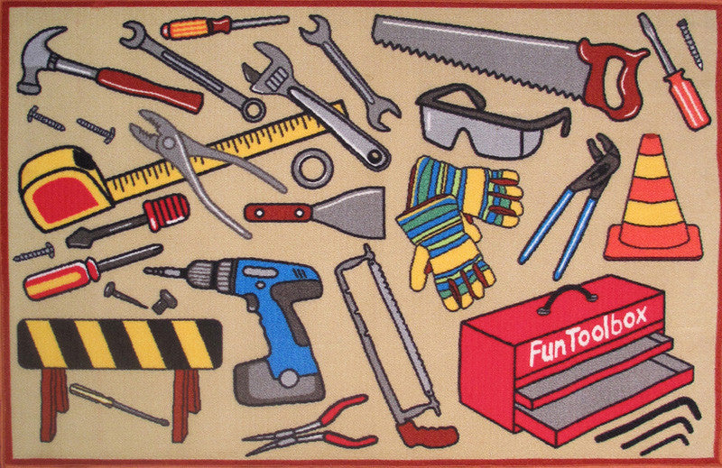 Fun Rugs Ft-518 1929 Fun Time Collection Fun Toolbox Multi-color - 19 X 29 In.