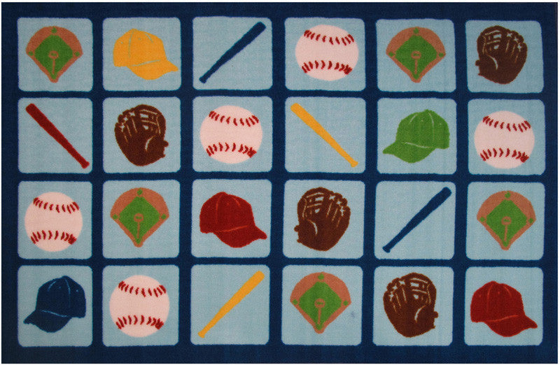 Fun Rugs Ft-519 3958 Fun Time-new Collection Up To Bat Multi-color - 39 X 58 In.
